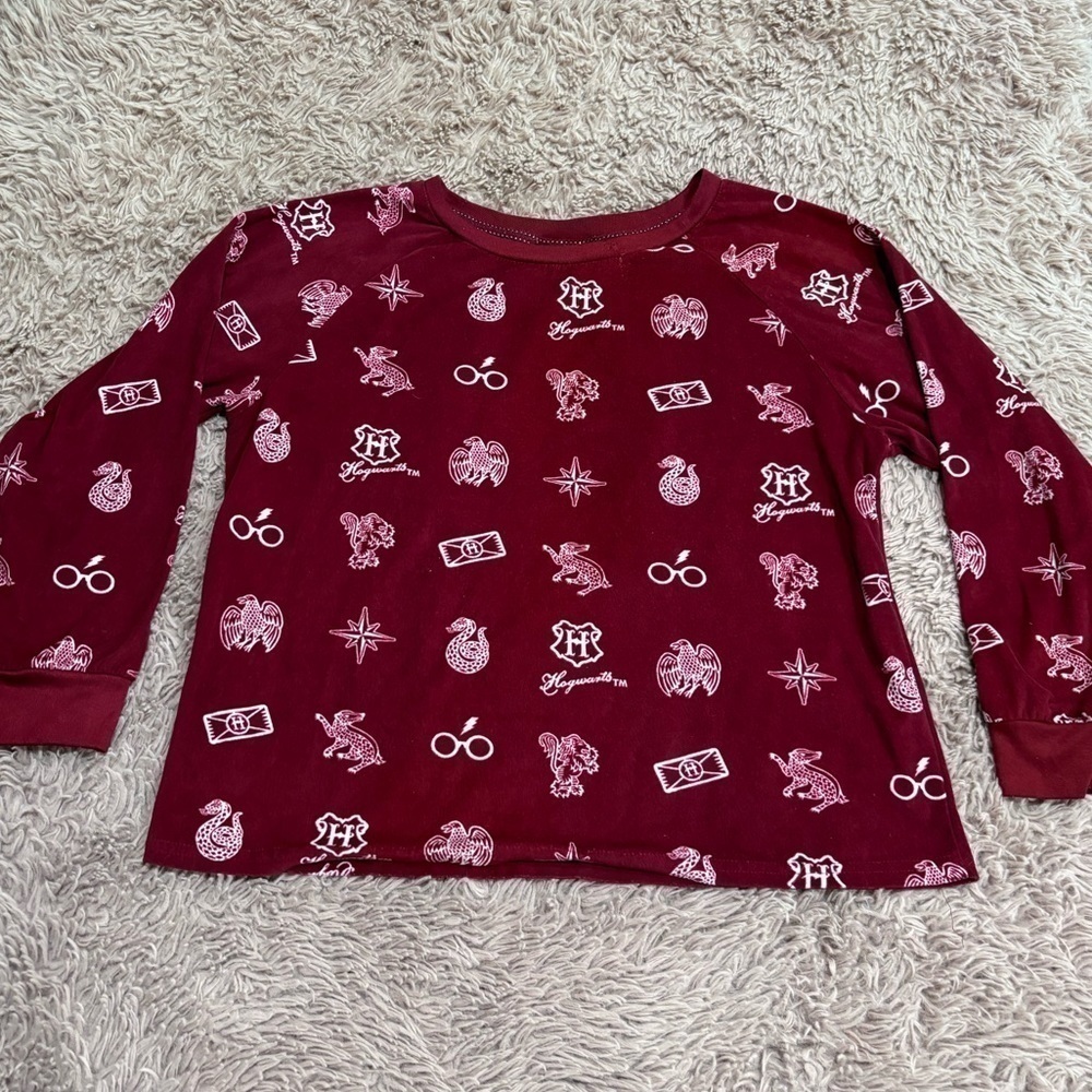 Harry Potter Women Red and White Allover Print Pajama Set - Picture 2 of 8